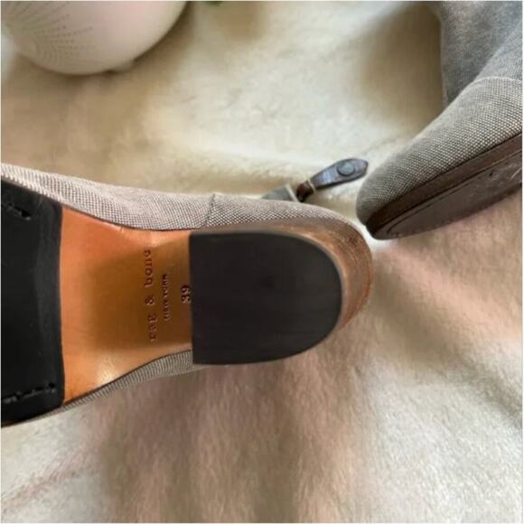 Rag & Bone Newbury Canvas Heeled Ankle Boots - Picture 6 of 7